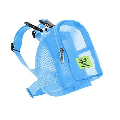 BICHONG Haustier-Rucksack, klein, Teddy-Abschlepptasche, Schultertasche, tragbar, einfache Aufbewahrungstasche, transparent, atmungsaktiv von BICHONG