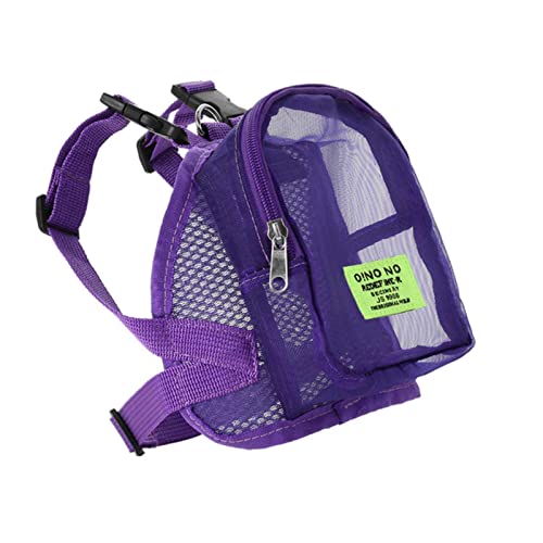 BICHONG Haustier-Rucksack, klein, Teddy-Abschlepptasche, Schultertasche, tragbar, einfache Aufbewahrungstasche, transparent, atmungsaktiv von BICHONG