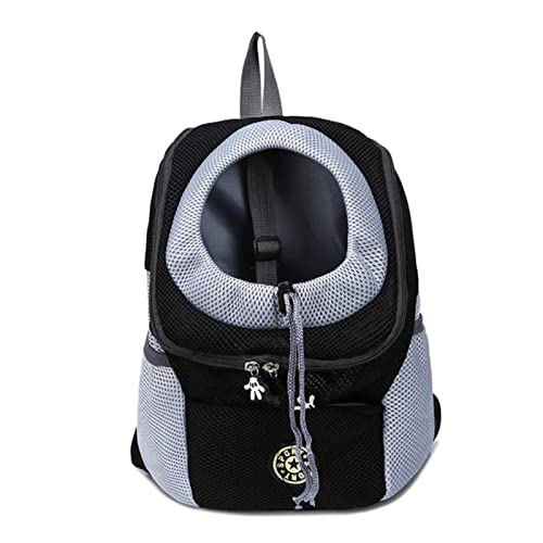 BICHONG Haustier-Rucksack für kleine Hunde, atmungsaktiv, Netzstoff, strapazierfähig, gepolstert, Schultertasche, für Haustiere, Katzen von BICHONG