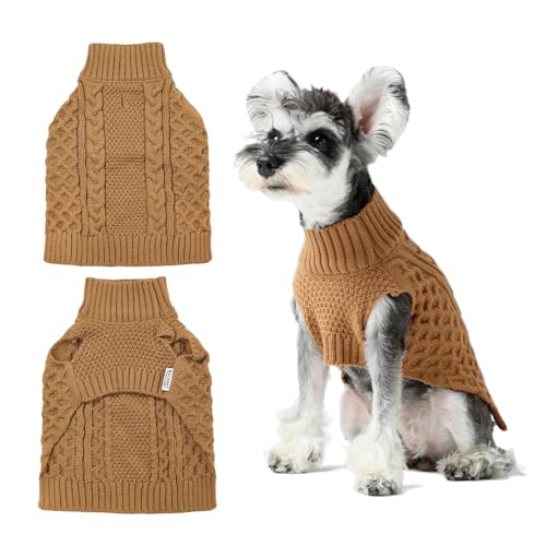 BICOPET Hundepullover für kleine und mittelgroße und große Hunde, Weihnachtsoutfit für Mädchen und Jungen, Rollkragenpullover, Winter-Haustier-Sweatshirt, Französische Bulldogge, Dogge, Dackel, von BICOPET