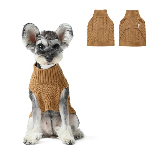 BICOPET Hundepullover für kleine und mittelgroße und große Hunde, Weihnachtsoutfit für Mädchen und Jungen, Rollkragenpullover, Winter-Haustier-Sweatshirt, Französische Bulldogge, Dogge, Dackel, von BICOPET