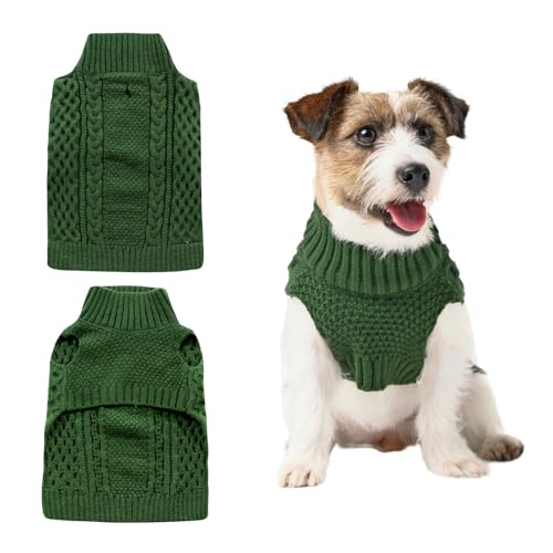 BICOPET Hundepullover für kleine und mittelgroße und große Hunde, Weihnachtsoutfit für Mädchen und Jungen, Rollkragenpullover, Winter-Haustier-Sweatshirt, Französische Bulldogge, Dogge, Dackel, von BICOPET