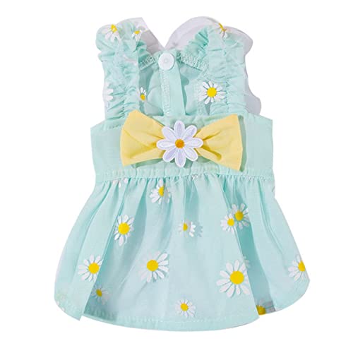 Blumen Elegant Prinzessin Kleines Hundekleid Frühling Sommer Hundekleider Mädchen Welpen Leicht Haustier Kleider von BIECWIAY