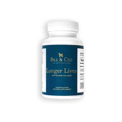 BILL & COO Longer Lives (90g) - Steigern Sie das Wohlbefinden Ihrer Geliebten Haustiere mit Unserer Einzigartigen Formel aus Rinderkollagenpeptiden und Rote-Bete-Pulver von BILL & COO