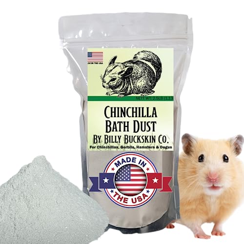 Chinchilla Badestaub, 1,1 kg Beutel, natürliches Staubpulver zur Reinigung von Degus, Hamstern und Rennmäusen, reiner reinigender Bimsstein Sand von Billy Buckskin Co. von BILLY BUCKSKIN HOME & BEAUTY