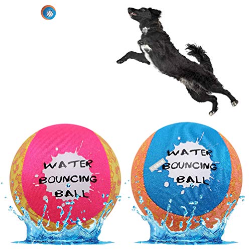 BINGPET Wasserspielzeug für Hunde, 2 Stück, schwimmendes Spielzeug für Pool und See, weicher Kauball für Outdoor-Wassersport, interaktive Spiele von BINGPET