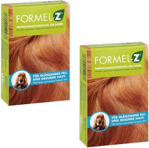 FORMEL-Z ® Fellpflege & Zeckenschutz Hund | Gegen Zecken & andere Parasiten | Ohne Chemie | 2X 83 Tabletten | Von Experten entwickelt | Mit natürlichem Vitamin-B-Komplex | Zeckenmittel für Hunde von Formel-Z