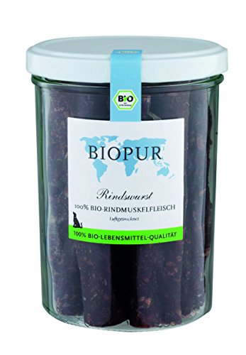 Bio Rindswurst 180g Glas von BIOPUR Tiernahrung