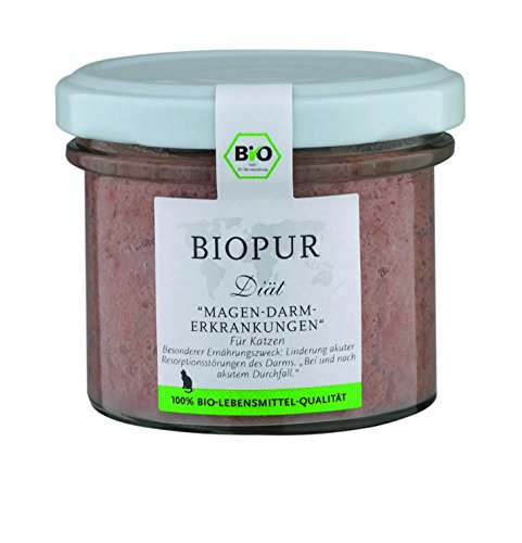 Biopur Diätfutter gegen Magen-Darm-Erkrankungen bei Katzen, 12er Pack (12 x 100 g) von BIOPUR Tiernahrung