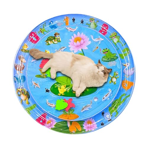 BIOSA Sensorische Wassermatte für Katzen, Wassersensorische Matte für Katzen, Interaktives Katzenspielzeug, Aufblasbare Sensory Water Play Mat für Katzen, Hunde Wasser Spielmatte, Wassermatte von BIOSA