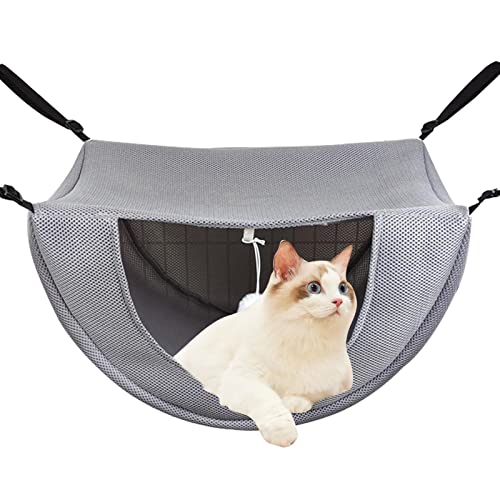 BIOTAT Katzenhängematte für Käfig | Atmungsaktives Kätzchenbett mit lustigem Ball,Geeignet für Indoor-Katzen, Frettchen, Hamster, Kaninchen oder Kleintiere, bequemer Heimtierbedarf von BIOTAT