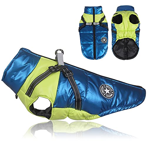 BIQIQI Hundemantel Winter Hundejacke,Warme Hundemantel mit Geschirr, Welpenkleidung kleine Hundeweste Bekleidung Hundemantel für kleine mittelgroße Hunde Chihuahua Bomei französische Bulldogge Teddy von BIQIQI