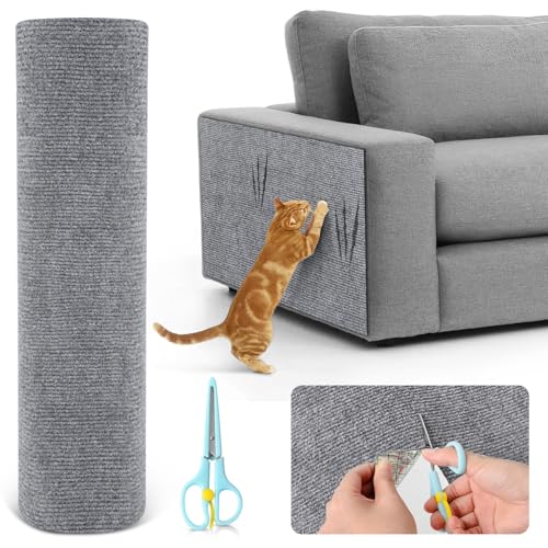 Kratzmatte Katze Selbstklebend, Kratzschutz Sofa Katze, Kratzfolie Katzen Selbstklebend, Kratzfolie Katzen Selbstklebend, Kratzschutz Wand für Türen Anti Kratz Folie 2m x 30cm von BIQIQI