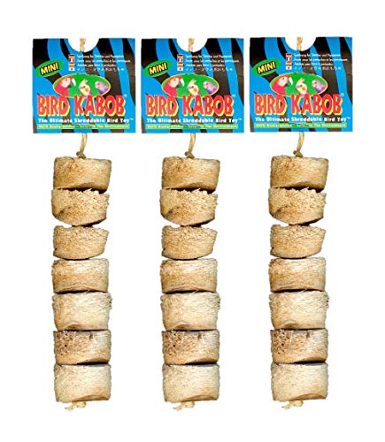 Bird Kabob shreddable Parrot Spielzeug Mini (3 Pack) von BIRD KABOB