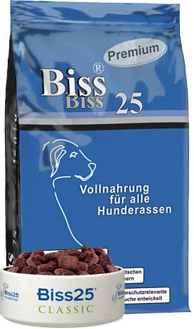 Biss25 Classic Premium-Hundefutter 15 kg - Natürliches und für die Zucht angepasstes Futter I Für optimale Verdauung I Biotin, Hefe & Proteine I Ideal für alle Rassen I Für Fellpflege von BISS 25