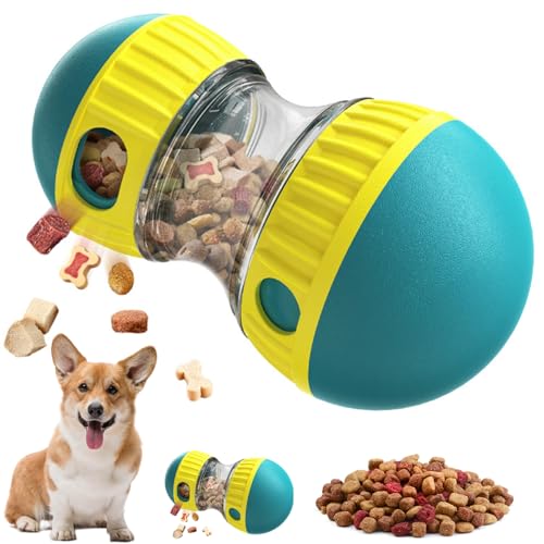 Rolling Feeder Hundespielzeug, Interaktives Futterspielzeug für Hunde, Verstellbarer Leckerli Spender, Intelligenzspielzeug für Hunde, Hunde Puzzle Spielzeug für Kleine Und Mittelgroße Hunde (grün) von BITOYO