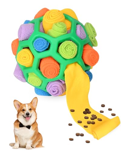 Schnüffelball für Hunde, Schnüffelteppich für Hunde Intelligenzspielzeug Schnüffelspielzeug, Interaktives Hundespielzeug für Kleine Mittelgroße Hunde Spielzeug zum Langsamen Füttern von Hunden (Grün) von BITOYO