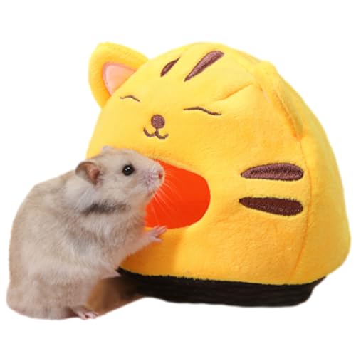 Hamsterhöhle Bett aus Baumwolle, Hamsterversteck in Tigerform, niedlich, waschbar, bequem, robust, warm, für Hamster, Zubehör für Tierkäfig Bittu von BITTU