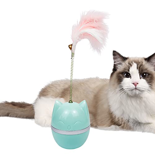 BIUDUI Kätzchen Tumbler Spielzeug - Lustiges Katzen-Roly-Poly-Spielzeug | Pet Swing Toy Cat Interaktives Spielzeug 360-Grad-Drehung Reduziert Langeweile Cat Teaser Tumbler Pet Treat Ball Cat Toys von BIUDUI