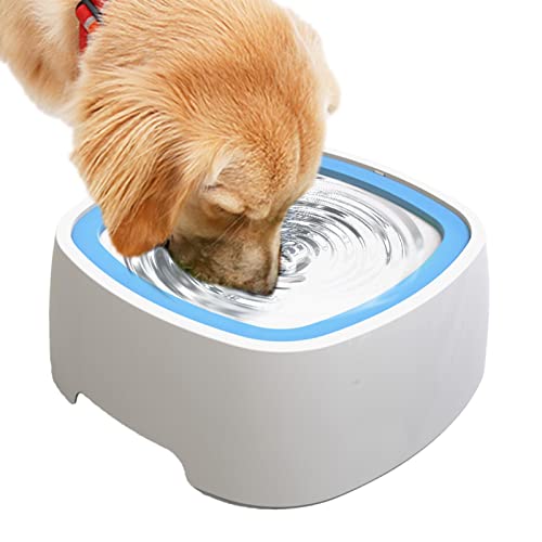 BIUDUI Wassernapf Für Hunde Auslaufsicher Trinknapf Reisenapf rutschfest Katzen Hund Haustiere Wasserspender Hundenapf Für Haustiere, Schwimmende Schüssel, Anti-Spritz-Wasserschüssel 1,5 L von BIUDUI