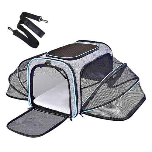 Haustiertaschen Für Reisen, Multifunktionale, Faltbare Haustier-Tragetasche, Tragbare Haustier-Tragetasche, 2 Größen Für Radfahren, Auto, Reisen, Atmungsaktive Katzentaschen Für Camping, Wandern von BIUDUI