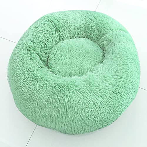 Bequeme beruhigende Hundebetten für große mittelgroße Hunde Welpe Labrador Amazingly Cat Marshmallow Bed Waschbares Plüschtierbett-grün,60cm-23.6in von BJBLGMR