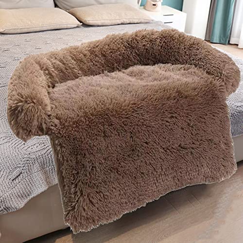 Bequemes Haustier-Hundeschlafsofa Weicher Hauptwaschbarer Teppich Warmes Katzenkissen-Kissen für Couches Autobodenschutz -Khaki-Kein Reißverschluss,115x95x15,China von BJBLGMR