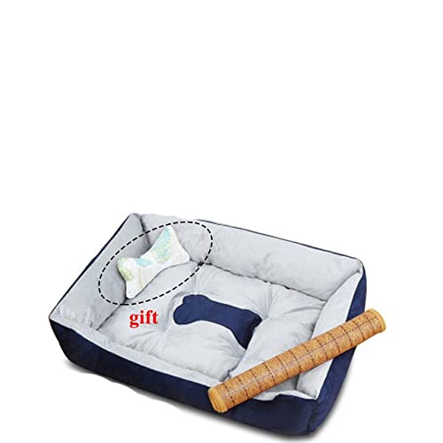 Haustier Hundebett Sofa Großes Hundebett für kleine mittelgroße Hundematten Sitzbank Liege Katze Chihuahua Welpenbett Zwinger Katze Heimtierbedarf-Marineblau Set-YX0001,L, China von BJBLGMR