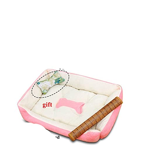 Haustier Hundebett Sofa Großes Hundebett für kleine mittelgroße Hundematten Sitzbank Liege Katze Chihuahua Welpenbett Zwinger Katze Heimtierbedarf-Rosa Set-YX0001,XXL, Russische Föderation von BJBLGMR