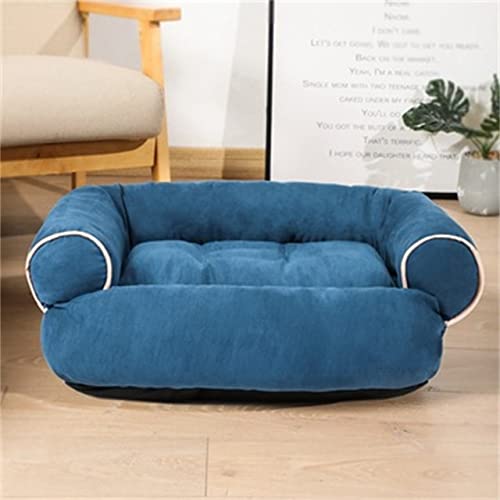 Katzenhaus Hundebetten für große Hunde Pets Products for Puppies Hundebett Matte Liegebank Katzensofa supplie-blau,L von BJBLGMR