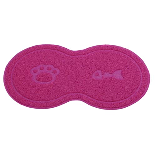 Katzennapf-Matte für Hunde, Haustiere, Futter, Wasser, Futternapf, abwischbarer Boden, PVC-Tischset, Hot Pink von BJBLGMR