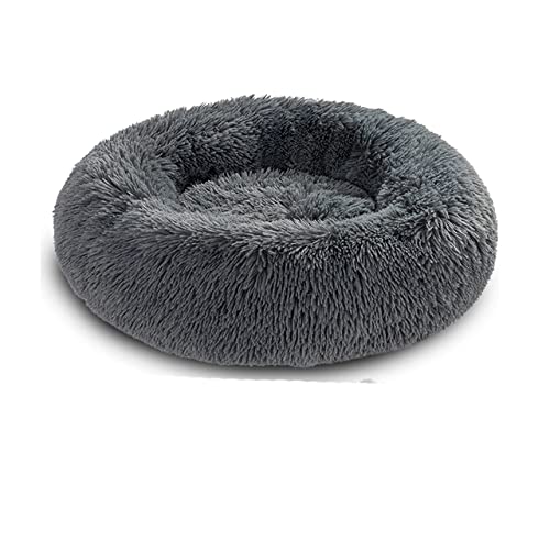 King Hundebett Sofa Korb Hundebetten Spaß Waschbar Abnehmbare Hundehütte Lange Luxe Plüsch Outdoor Großes Haustier Katze Hundebett Warme Matte Sofa-Dunkelgrau-Decke,S-50CM,Polen von BJBLGMR