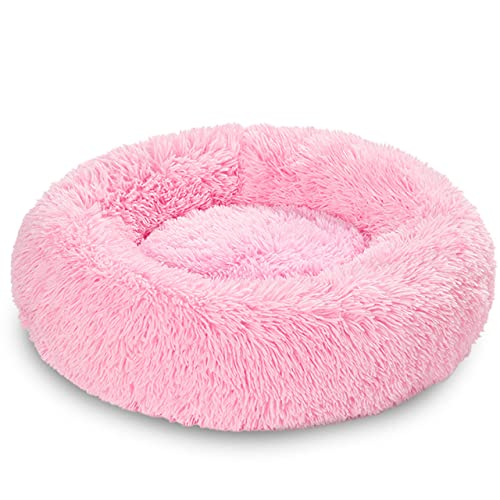 King Hundebett Sofa Korb Hundebetten Spaß Waschbar Abnehmbare Hundehütte Lange Luxe Plüsch Outdoor Großes Haustier Katze Hundebett Warme Matte Sofa-Rosa,L-70CM,Polen von BJBLGMR