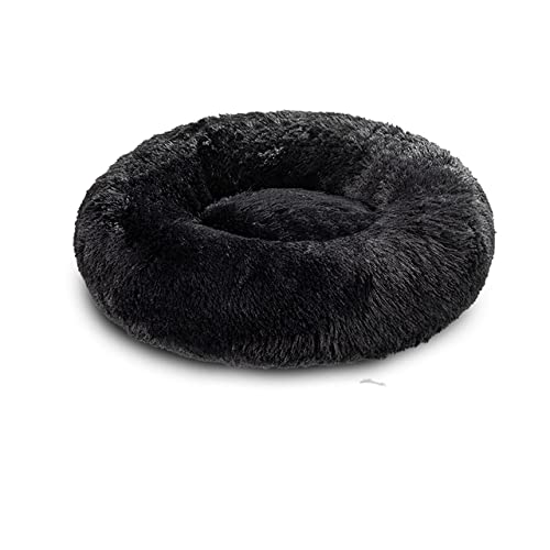 King Hundebett Sofa Korb Hundebetten Spaß Waschbar Abnehmbare Hundehütte Lange Luxe Plüsch Outdoor Großes Haustier Katze Hundebett Warme Matte Sofa-Schwarz-Decke,L-70CM,Polen von BJBLGMR