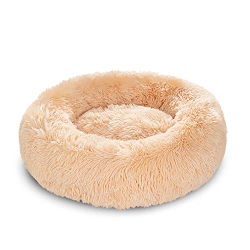 König Hundebett Sofa Korb Hundebetten Spaß Waschbar Abnehmbare Hundehütte Lange Luxe Plüsch Outdoor Großes Haustier Katze Hundebett Warme Matte Sofa-Aprikose,S-50CM,China von BJBLGMR