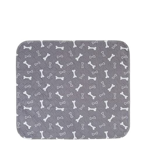 Pet Urin Pad Waschbar Hund Katze Windelmatte 3 Schicht Saugfähige Hundewindeln Pads Knochen Pfotenabdruck Für Schlafsofa Boden-Grau,40X60cm,China von BJBLGMR