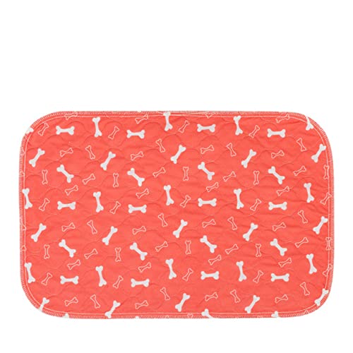 Pet Urin Pad Waschbar Hund Katze Windelmatte 3 Schicht Saugfähige Hundewindeln Pads Knochen Pfotenabdruck Für Schlafsofa Boden-Orange,70X80cm,China von BJBLGMR