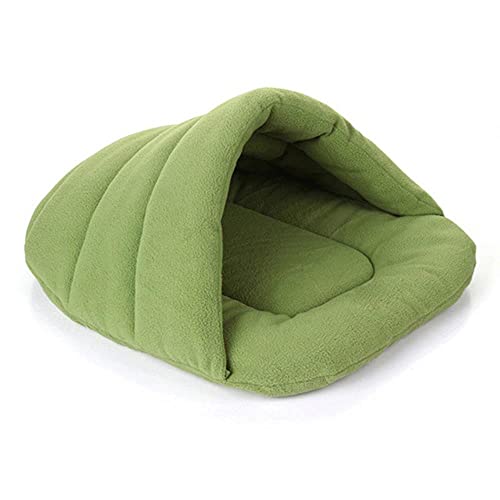 BJKHU Katzenbett Kennel House Schlafmatte Nest Hunde Lamm Vel Cushion Pet C-Green,L,United States von BJKHU