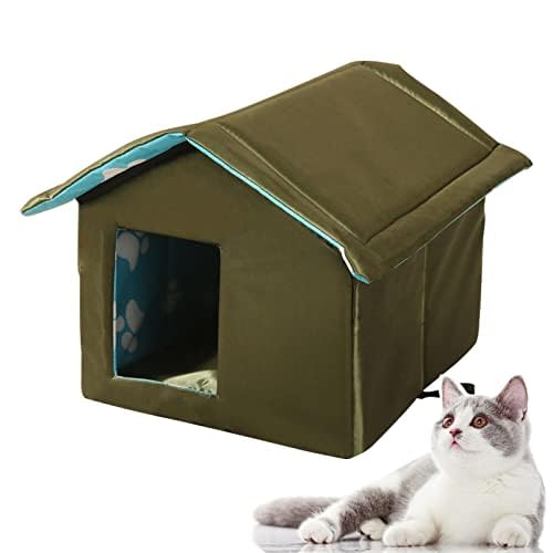 Winter Katzenhütte Faltbare Tragbare Hundehütte Outdoor Höhle Katzenhaus Wasserdicht Katzenhaus für Wildkatzen Outdoor Wandernde Katzen Kleine Hunde von BJMAND