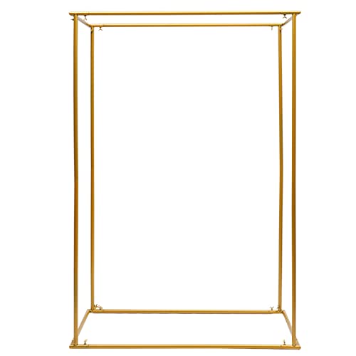 BJTDLLX Metall Hochzeitsbogen Ballonbogen Rosenbogen Torbogen Gartenbogen Gold Hochzeits-Willkommensbogen-Stand-Ausstellungsstand Deko 114 x 60 x 180 cm von BJTDLLX