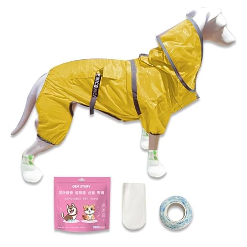 BKEPDY Large Hood Dog Rain Coat and Footmuff Combo Wasserdichtes und Atmungsaktives Design für Rundumschutz Bei Jedem Wetter von BKEPDY