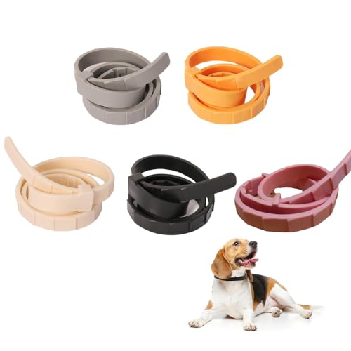 Flohhalsband Hunde Zeckenhalsband für Hunde-Effektiver Schutz vor Ungeziefern Wasserdicht 5 STK Einstellbares Floh und Zeckenschutz für Hunde Alle Größen und Rassen, 63cm von BKEPDY