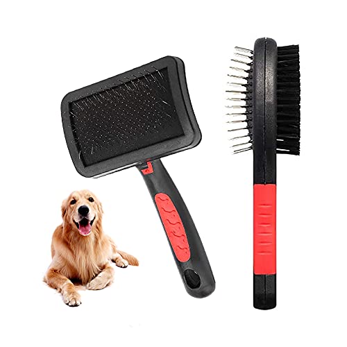 BKJJ Hundenadelkamm, Hundebürste, Katzenbürste, Undercoat Comb Entfernt Undercoat Comb & Tangles, Dog Pet Cat Brush Pflegewerkzeug, Massageeffekt & Top Haarschutz-Undercoat Brush Gegen (Klein/Mittel) von BKJJ