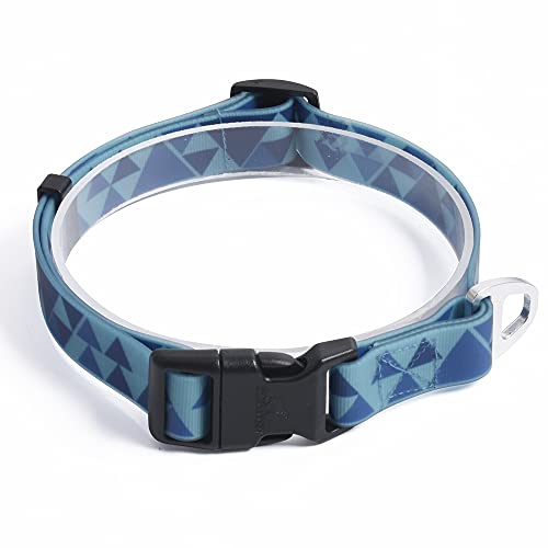 BlackDoggy Hundehalsband, wasserdicht, geruchsfrei, mit robustem D-Ring für kleine Hunde (S, Blau) von BLACKDOGGY