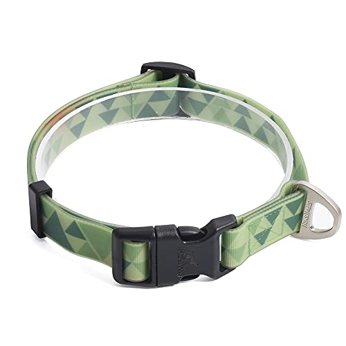 BlackDoggy Hundehalsband, wasserdicht, geruchsfrei, mit robustem D-Ring für kleine Hunde (S, Grün) von BLACKDOGGY