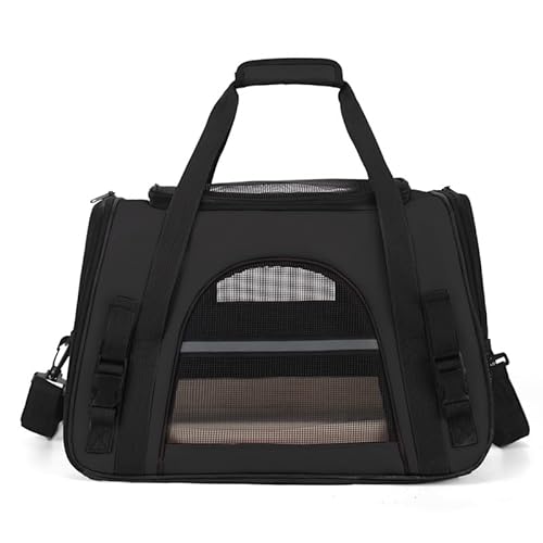 Boxen & Tragetaschen FüR Hunde AuswäRts Hund Tragetasche Tragbare Hundetasche Auto Handgesteuerte SchräGe(Black) von BLAFT