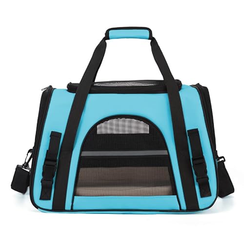 Boxen & Tragetaschen FüR Hunde AuswäRts Hund Tragetasche Tragbare Hundetasche Auto Handgesteuerte SchräGe(Blue) von BLAFT