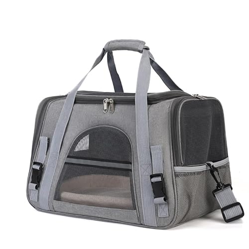 Boxen & Tragetaschen FüR Hunde AuswäRts Hund Tragetasche Tragbare Hundetasche Auto Handgesteuerte SchräGe(Grey) von BLAFT