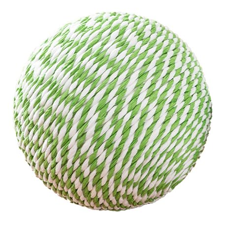 Cat Vocal Spielzeug Bunten Sisal Ball, VerschleißFest Kratzfest Hause Langeweile Interaktive Katze Kratzball Haustier Spielzeug FüR Katzen Zu Kratzen, Klopfen, BeißEn Oder Jagen (grün, 10CM) von BLAFT