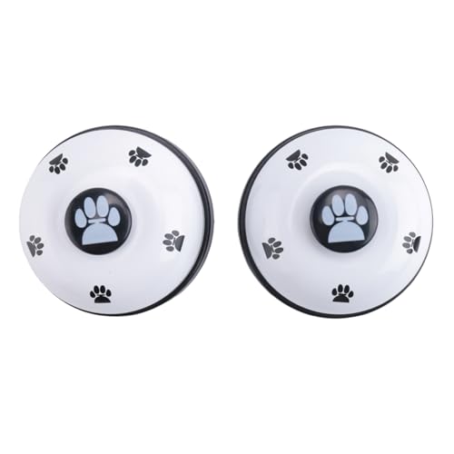 BLASHRD Haustier Klingel, 2 Pack Metall Klingel Hunde Training Mit Rutschfesten Gummi Böden Hunde Tuer Klingel Fuer Das Töpfchen Werkzeug Kommunikations Geraet Fuer Kleine Hunde Katzen von BLASHRD